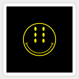 Six-Eyed Smiley Face, Medium Magnet